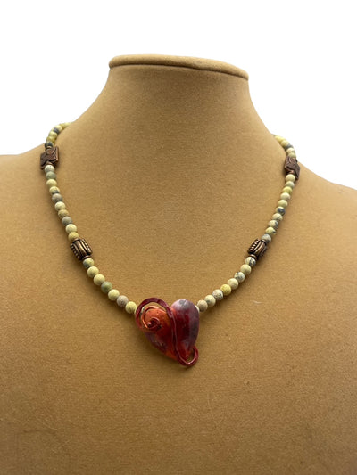 Tiny Turquoise and Brass - jazzyjewelryjones
