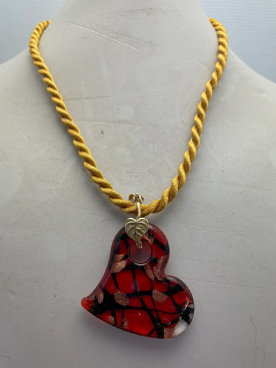 Red Heart Necklace - jazzyjewelryjones