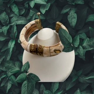 Bone and Brass Bracelet - jazzyjewelryjones