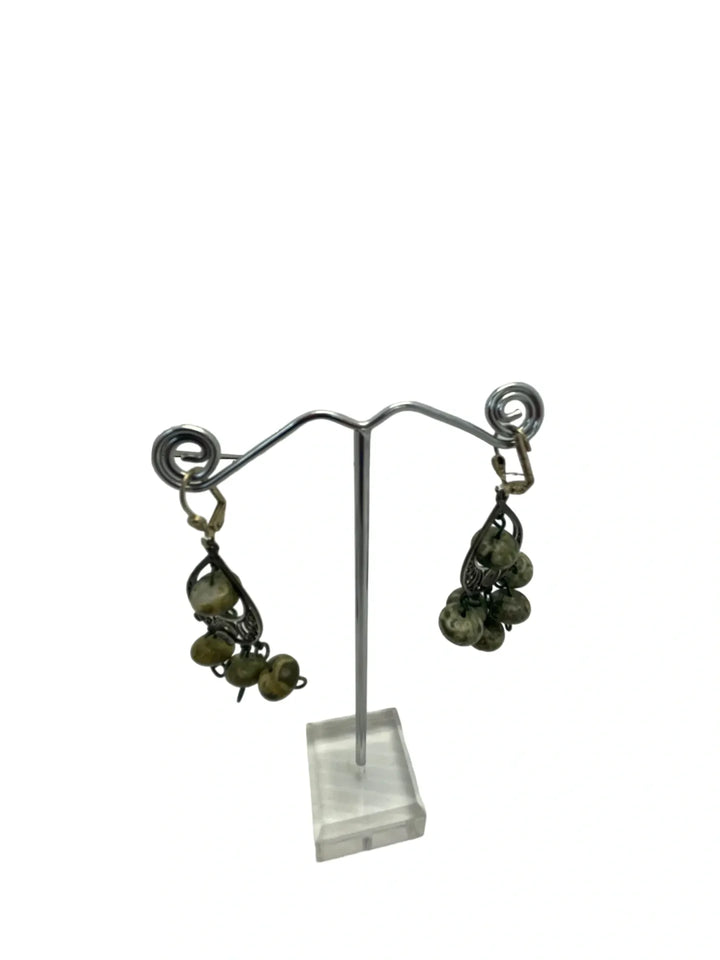 Silver and Rayolite Earrings