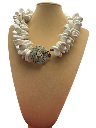 Cream Magnesite Cluster Necklace - jazzyjewelryjones