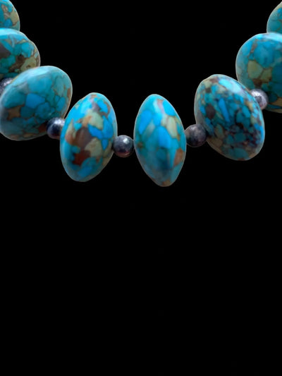 Blue Mosaic Turquoise Necklace - jazzyjewelryjones