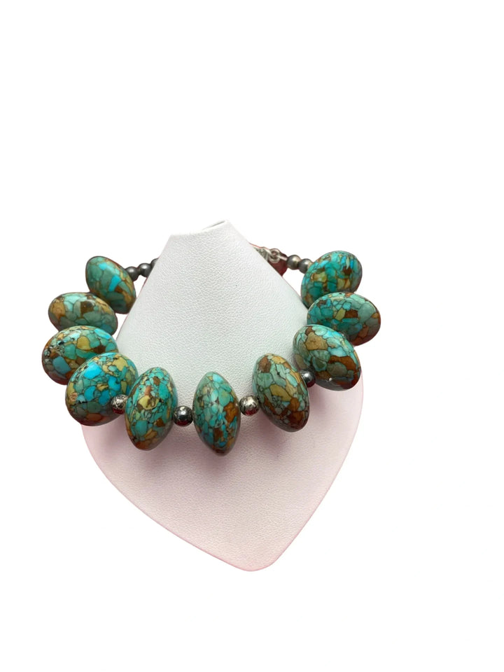 Green Mosaic Turquoise Bracelet