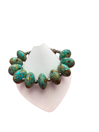Green Mosaic Turquoise Bracelet - jazzyjewelryjones