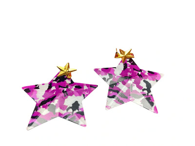 Miz Star Light Weight Camouflage Earrings - jazzyjewelryjones