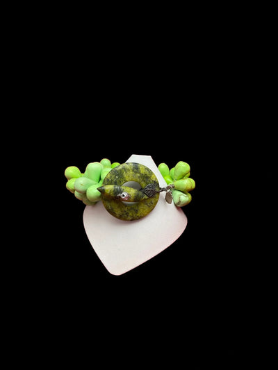 Green Teardrop Turquoise Bracelet - jazzyjewelryjones