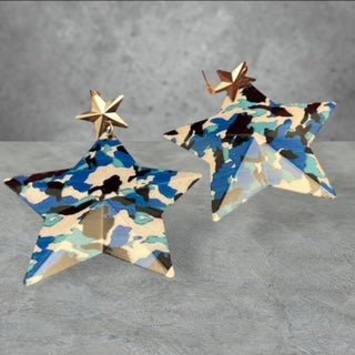 Miz Star Light Weight Camouflage Earrings - jazzyjewelryjones