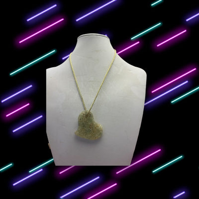 Green Marble Heart Necklace - jazzyjewelryjones